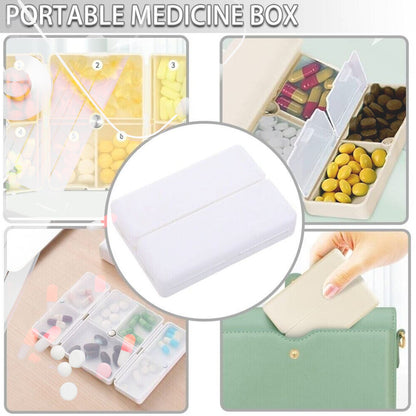 Magnetic Pill Organizer, 7 Compartments Portable Pill Case Travel Pill Organizer, Folding Design Pill Box for Purse Pocket to Hold Vitamins, Cod Liver Oil, Supplements, Medicine Box (1 Pc) - infinityexculsivestore.com