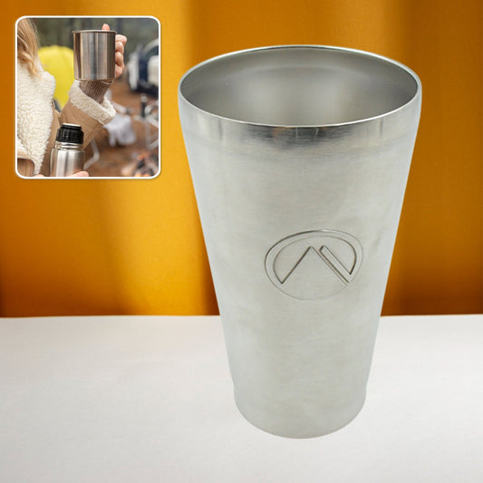 Stainless Steel Vacuum Insulated Travel Mug/ Glass Reusable Water Glass/Serving Unbreakable Drinking Glasses Plain Design for Everyday Use Drinks Water, Tea Mug, Outdoor, Home, Office (1 Pc) - infinityexculsivestore.com