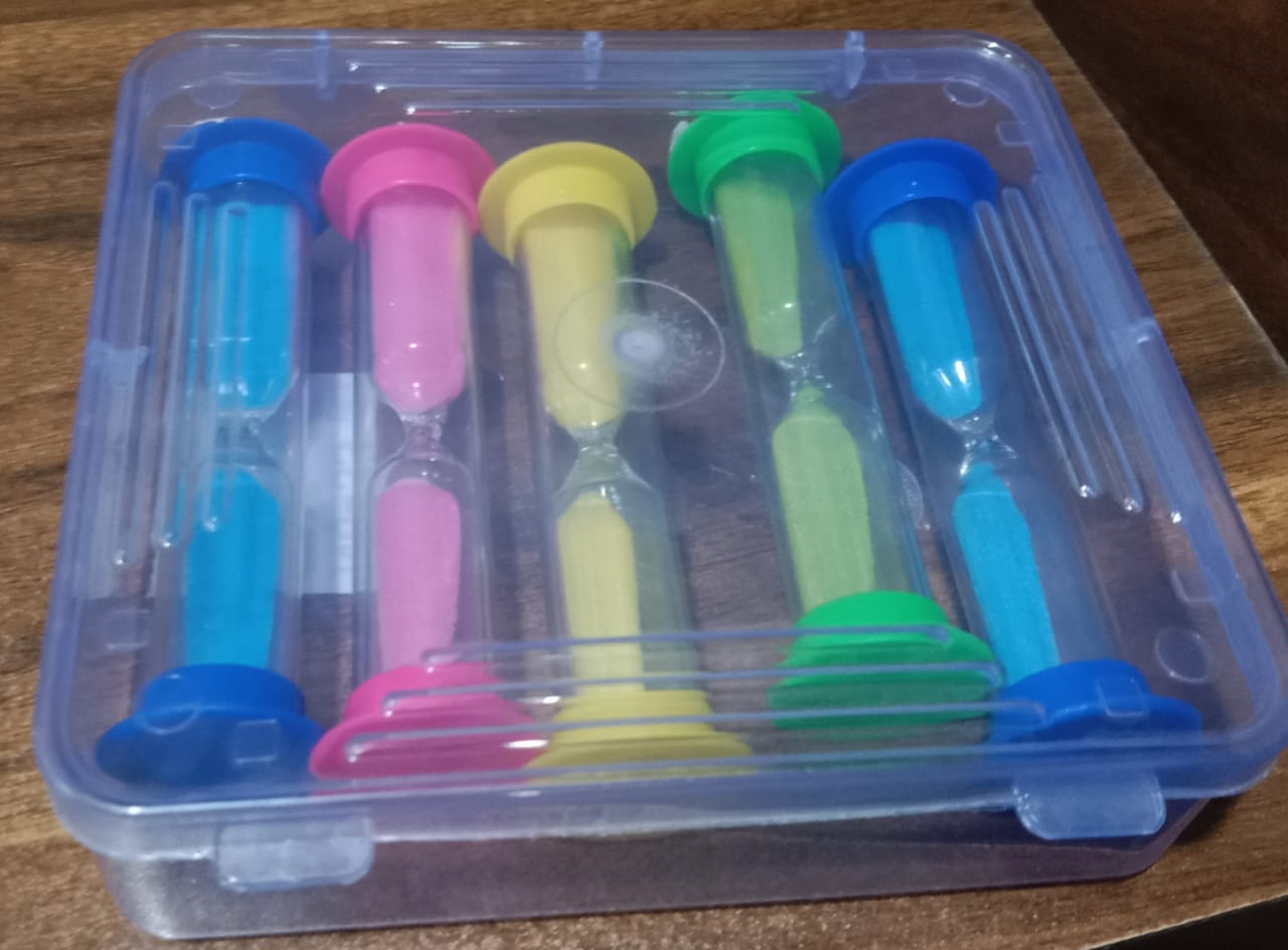 Sand Timer Plastic Hourglass, Sand Glass Toy Sand Clock for Kitchen, Office, School and Brushing Teeth for Bathroom Timer Clock Children Hourglass Sand glass Toothbrush Household Sand Clock (3 Min Approx / 5 pc) - infinityexculsivestore.com