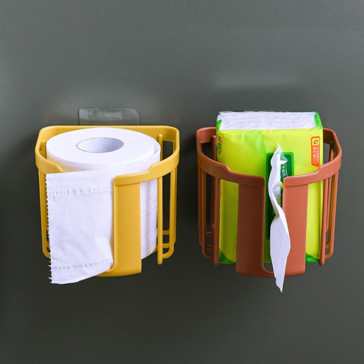 Toilet Paper Holder Bathroom, Tissue Roll Wall Mounted Plastic Bathroom Toilet Paper Roll Holder, Tissue Holder with Storage and Dispenser for Bathroom, Kitchen, Washroom | 14 x 13.5 x 11 Cm - infinityexculsivestore.com