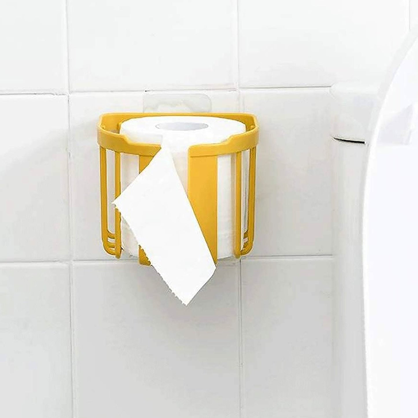 Toilet Paper Holder Bathroom, Tissue Roll Wall Mounted Plastic Bathroom Toilet Paper Roll Holder, Tissue Holder with Storage and Dispenser for Bathroom, Kitchen, Washroom | 14 x 13.5 x 11 Cm - infinityexculsivestore.com