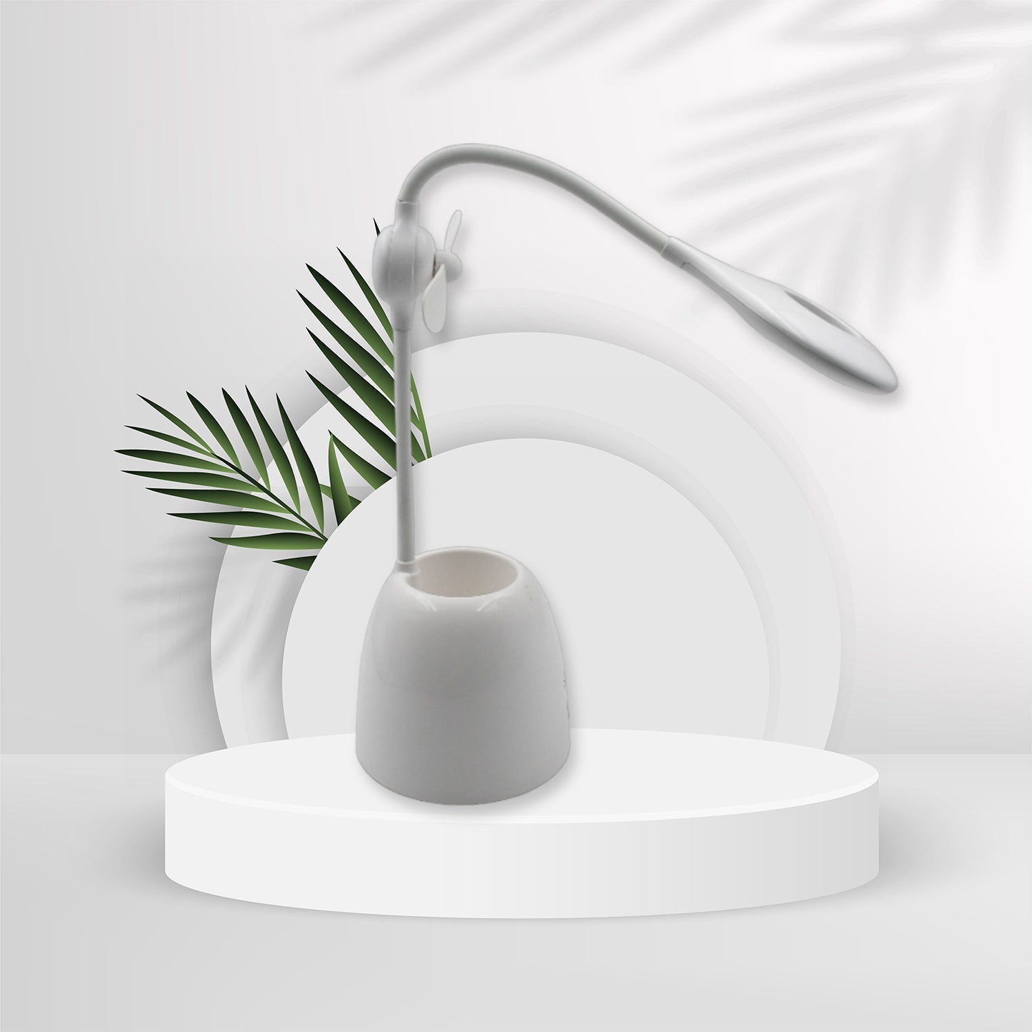 Rechargeable LED, LED Desk Lamp with Pen Container Fan, Interior Lighting for Study, Children's Room, Bedroom or Office, Perfect for Emergency, Study, Reading and Home USB Cable Included - infinityexculsivestore.com