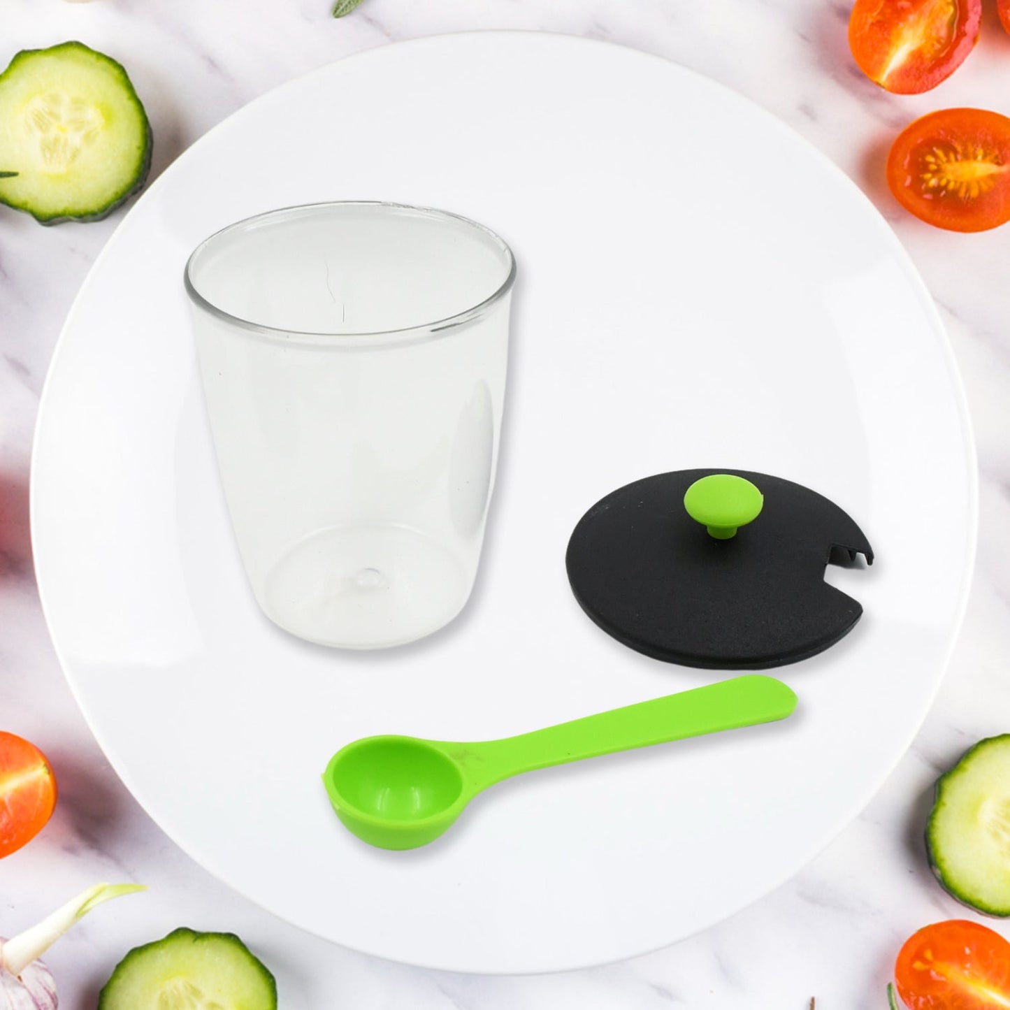 Multipurpose 6 Piece Miracle Revolving Plastic Spice Container Rack With 6 Spoon, Condiment Set, Masala Rack Set, Revolving Spice Rack Aachar Container Chutney Mukhwas Tray Masala Dining Spice Stand - infinityexculsivestore.com