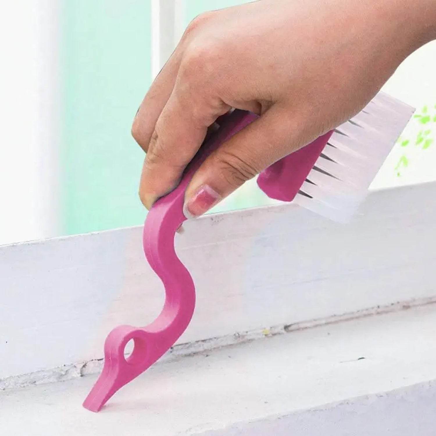 Groove Gap Cleaning Brush, Kitchen Cleaning Tools Mini Corner Cleanings Tool Hand-held Shower Door Gap Cleaner for Window Blinds Sliding Door Track Gaps Corner Cleaner Brush Keyboard - infinityexculsivestore.com
