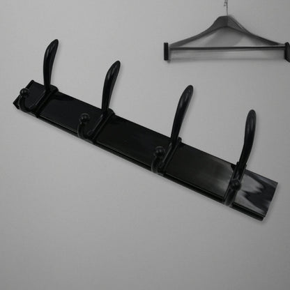 Cloth hanger, Wall Door Hooks Rail for Hanging Clothes for Hanging Hook Rack Rail, Extra Long Coat Hanger Wall Mount for Clothes, Jacket, Hats, 6 Hook With Eco-friendly Liquid Adhesive Glue - infinityexculsivestore.com