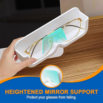 Wall Mount Sunglass Organizer Simple Space Saving Glasses Storage Box Eyewear Stand Holder for Showcase Bedroom Apartment With 2 pc Double Sided Adhesive Sticker (2 Pcs Set) - infinityexculsivestore.com