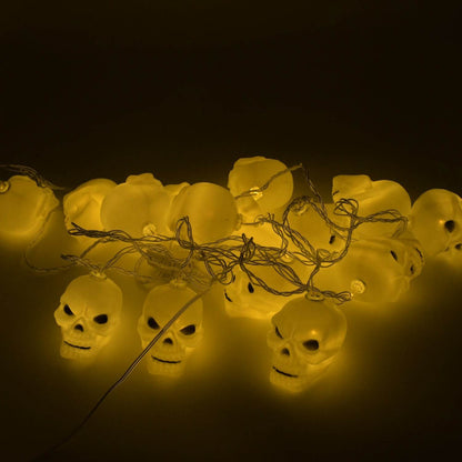 Halloween Decoration Outdoor Indoor Skeleton Head Skulls String Light Set Blow Mold, Decoration Lights Fairy Lights Led Garlands Halloween Decor Garland Decor Wreath Pumpkin - infinityexculsivestore.com