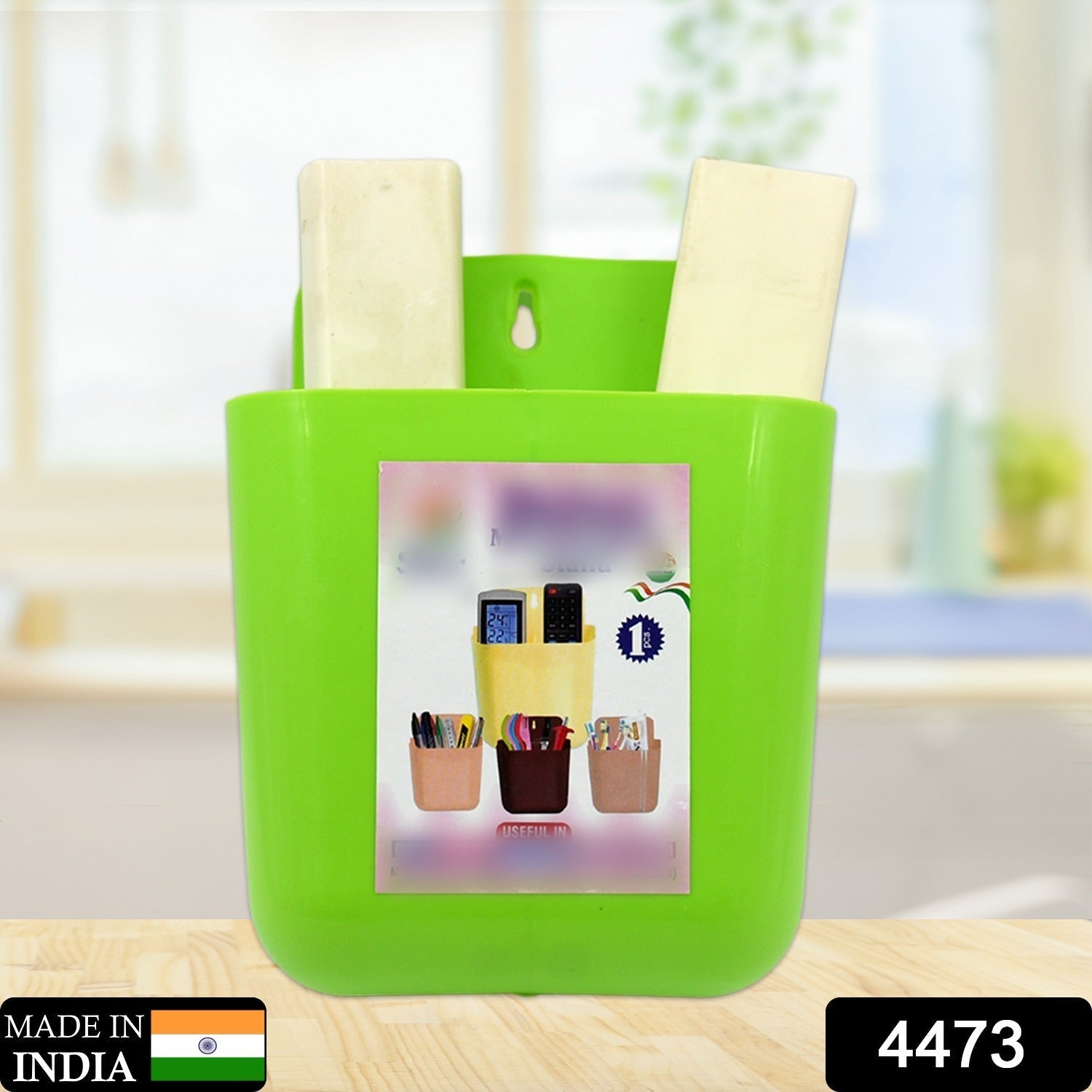 Multipurpose Wall Holder | Mobile Holder | Stationary Storage | Bathroom accessories | Remote Holder | Makeup Brush Holder | Useful In office, Kitchen, Drawing Room 2 Section Stand (1 Pc ) - infinityexculsivestore.com