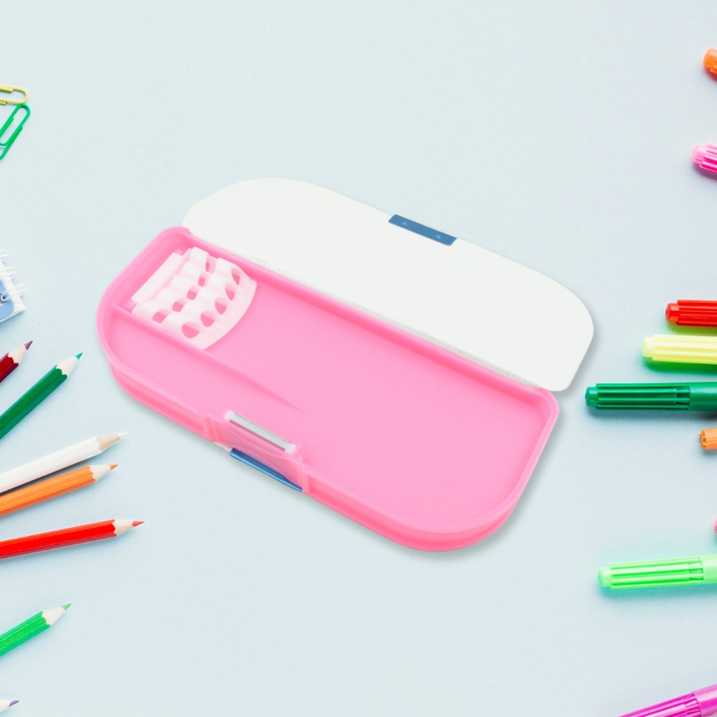 Multipurpose Compass Box, Pencil Box with 2 Compartments for School, Cartoon Printed Pencil Case for Kids, Birthday Gift for Girls & Boys, Cartoon Printed Pencil Case for Kids (Mix Color 1 Pc) - infinityexculsivestore.com