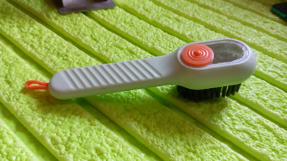 Multifunctional Scrubbing Brush with Liquid / Soap Dispenser, Cleaning Brush with Liquid / Soap Dispenser, Shoe Brush for Cleaning, Cloth Cleaning Brush with Handle Liquid Shoe Brush For Shoe Clothes (1 Pc) - infinityexculsivestore.com
