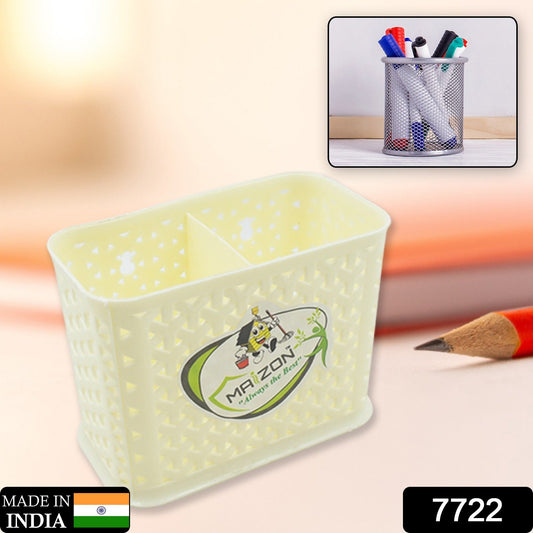 multipurpose Holder for Desk, Plastic Pen Pots Desk Organizers Pots Holder Stationary Supplies for Office, Home, School Non - slip Silicone Bottom - infinityexculsivestore.com