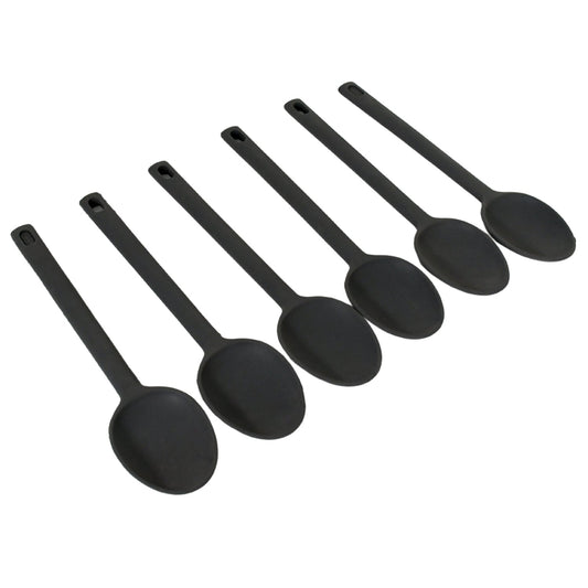 Multipurpose Silicone Spoon, Silicone Basting Spoon Non - Stick Kitchen Utensils Household Heat - Resistant Non Stick Spoons Kitchen Cookware Items For Cooking and Baking (6 Pcs Set) - infinityexculsivestore.com