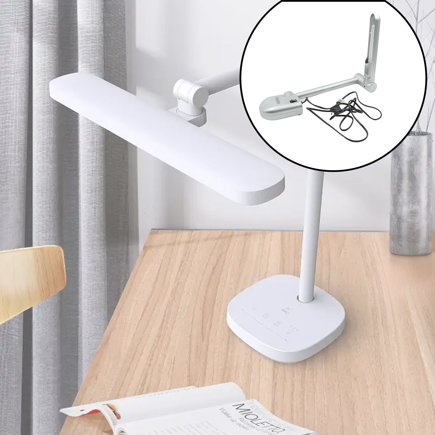Multifunctional LED Desk Lamp Dimmable Office Lamp Children’s Student Desk Lamp Reading Lamp White Eye - Caring Desk Light, Energy Saving Desk Lamp Table Lamp - Study Desk Lamp (1 Pc) - infinityexculsivestore.com