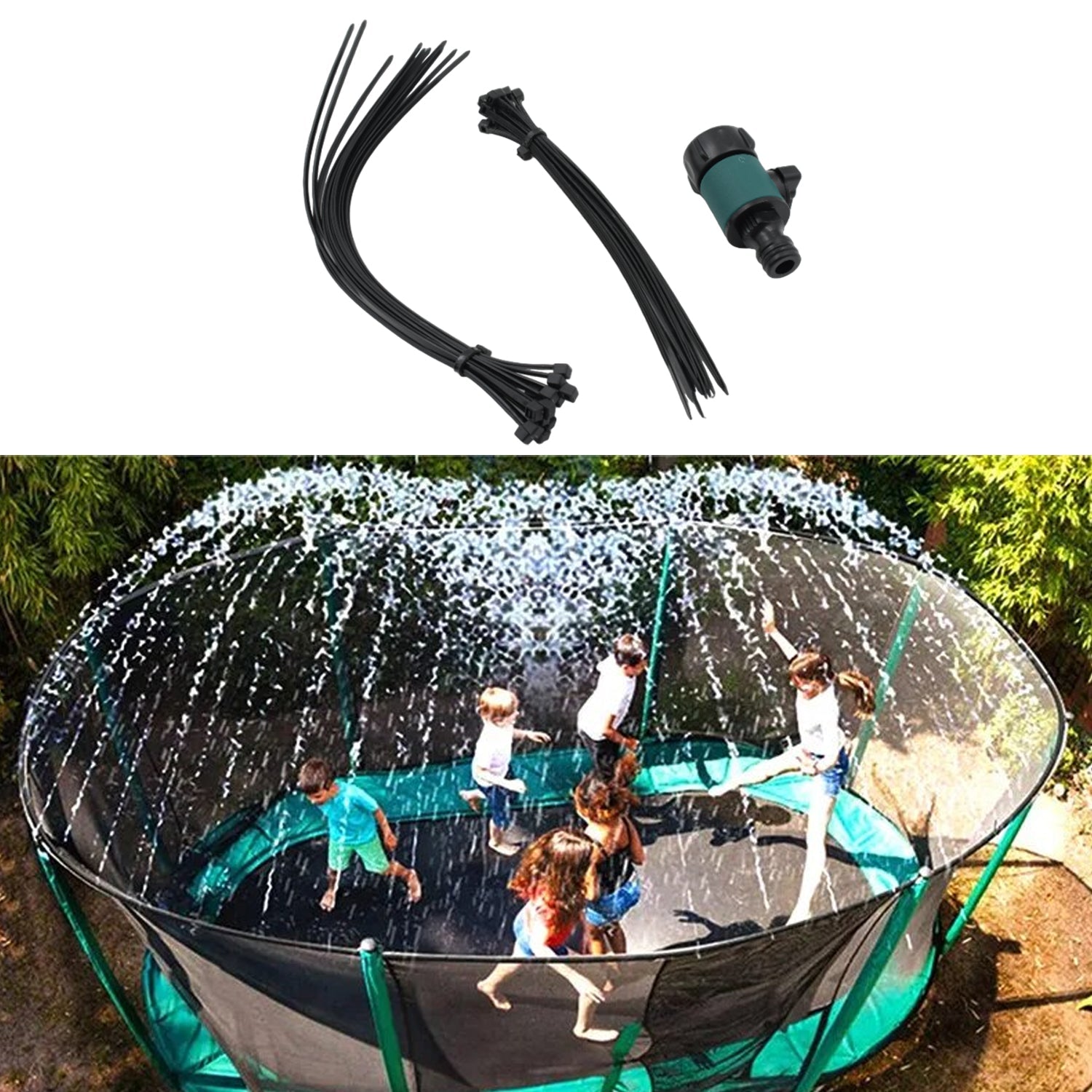 Trampoline Sprinkler for Kids - Outdoor Trampoline Water Sprinkler for Kids and Adults, Trampoline Accessories Sprinkler 39ft Long for Water Play, Games, and Summer Fun in Yards (39ft) - infinityexculsivestore.com