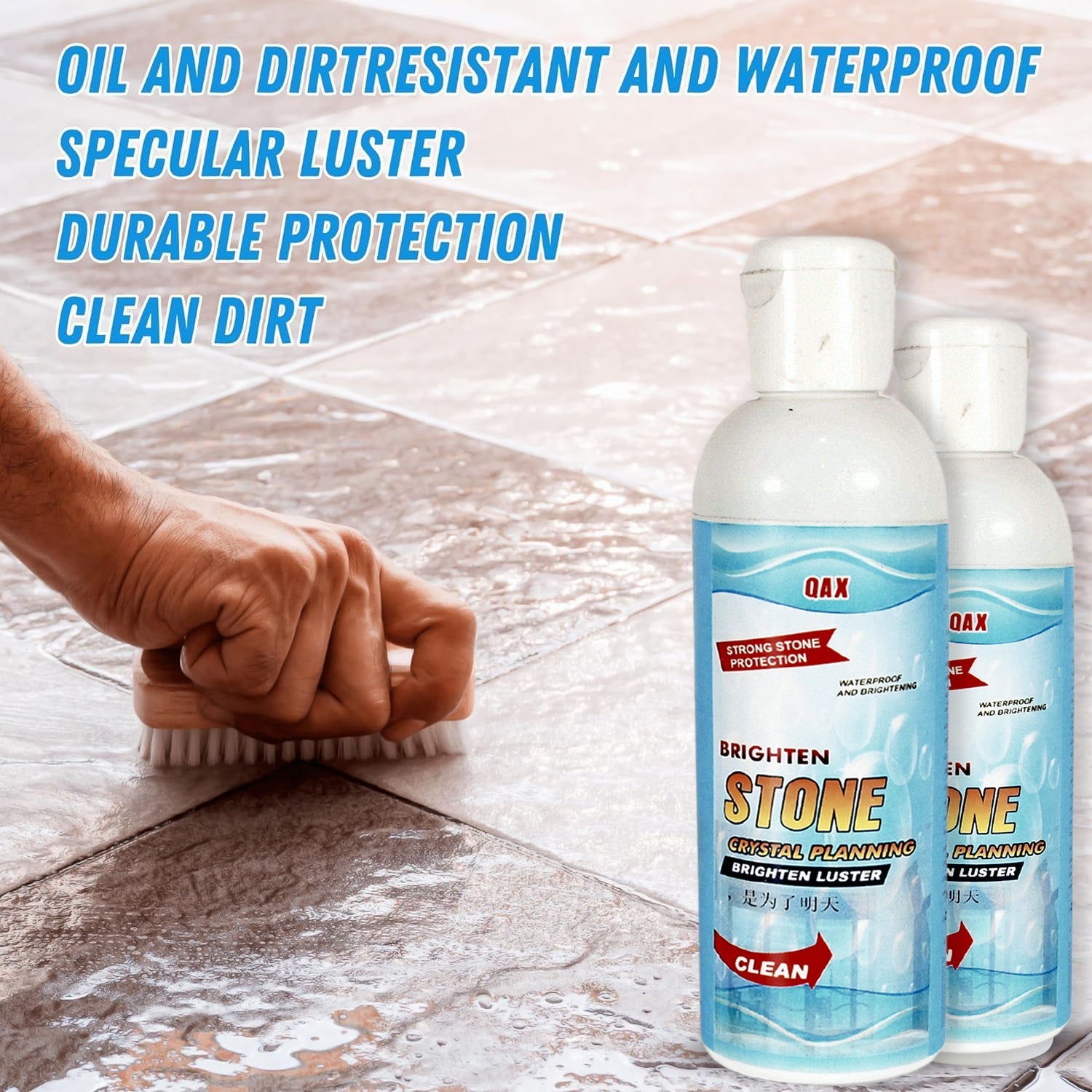 Stone Stain Remover Cleaner, Stone Crystal Plating Agent, Marble Stone Cleaner Polishes, Crystal Plating for Kitchen, Patio, Backyard Marble Cleaner and Polish (75 ML Approx / 1 pc) - infinityexculsivestore.com