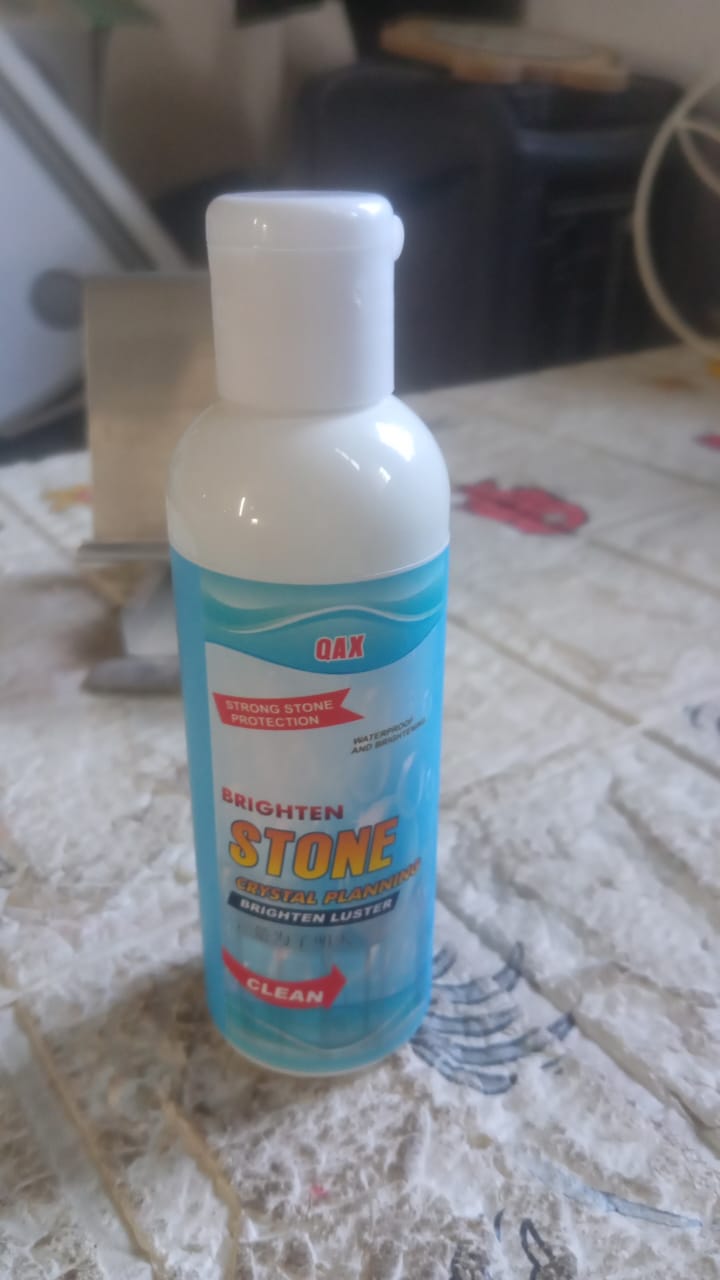 Stone Stain Remover Cleaner, Stone Crystal Plating Agent, Marble Stone Cleaner Polishes, Crystal Plating for Kitchen, Patio, Backyard Marble Cleaner and Polish (75 ML Approx / 1 pc) - infinityexculsivestore.com