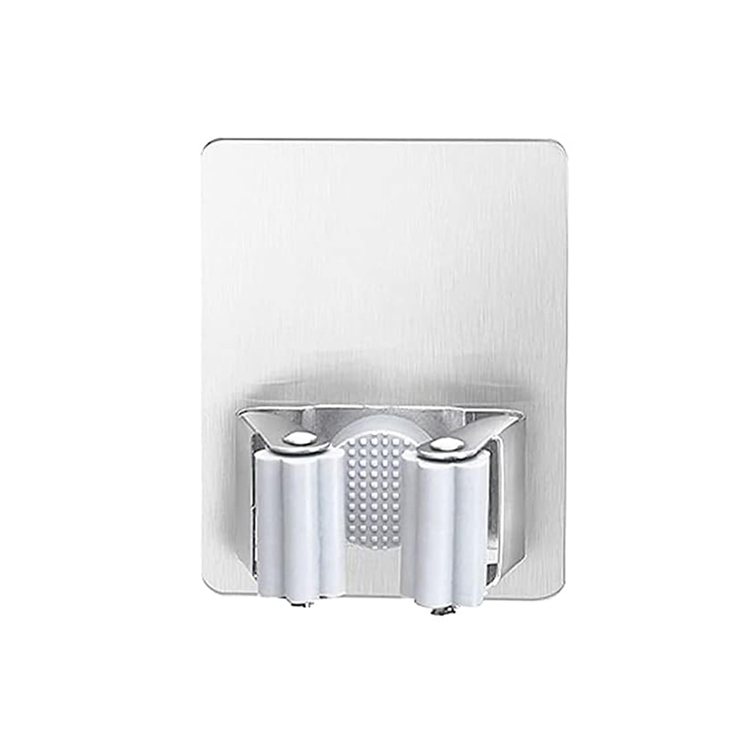 Stainless Steel Mop Broom Holder Organizer, With Glue 6gm Adhesive Wall Mounted Mop Organizer Storage Rack Clip Heavy Duty Broom Hanger for Laundry Room Garden Tool Holder Bathroom Accessories (1 Pc) - infinityexculsivestore.com