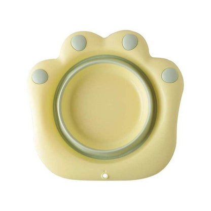 Folding washbasin Folding Wash Basin Household Plastic Portable Laundry Basin Bathroom Foot-washing Basin Cute cartoon wash basin foot wash basin-Pink color Folding basin - infinityexculsivestore.com