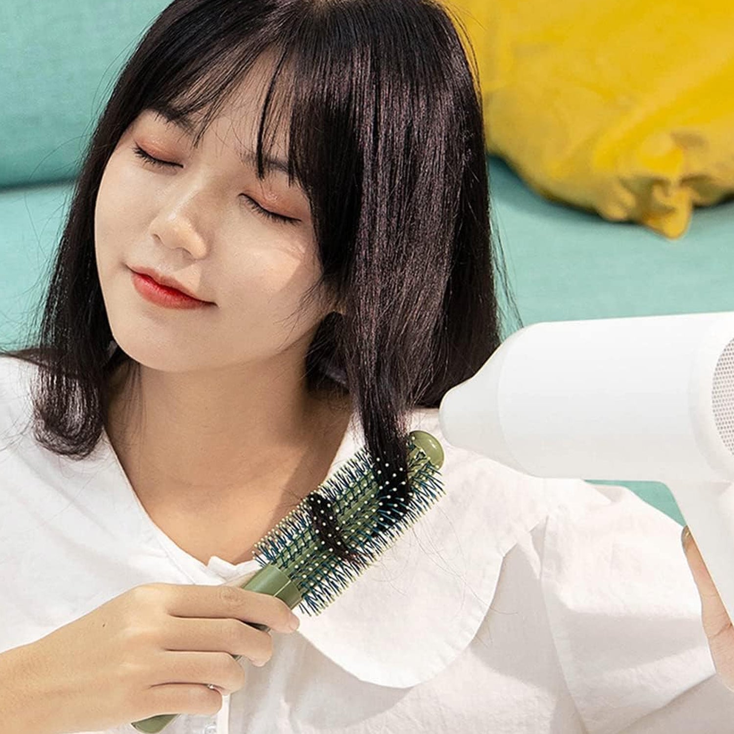 Massage Comb, Air Cushion Massage Hair Brush Ergonomic Matt Disappointment for Straight Curly Hair Cushion Curly Hair Comb for All Hair Types, Home Salon DIY Hairdressing Tool (1 Pc) - infinityexculsivestore.com