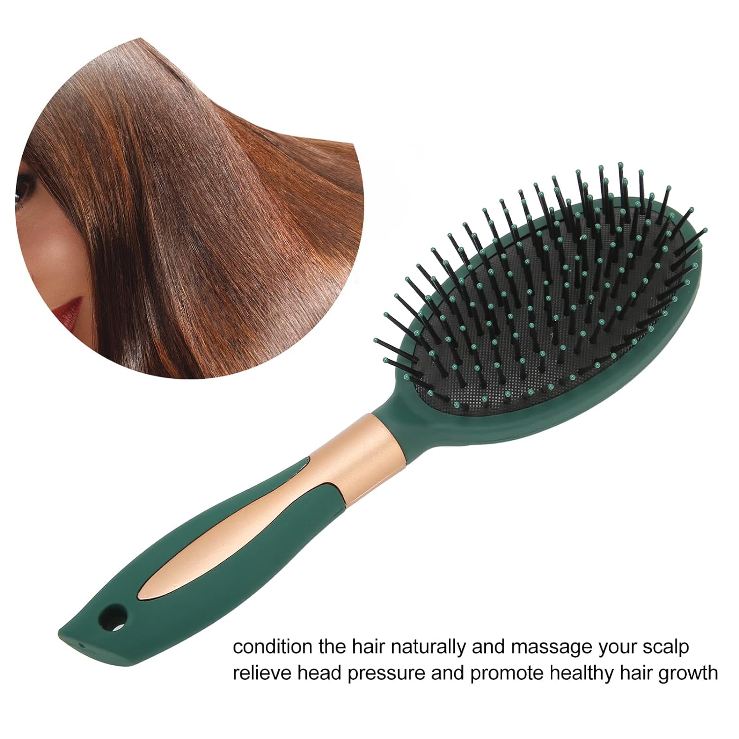 Massage Comb, Air Cushion Massage Hair Brush Ergonomic Matt Disappointment for Straight Curly Hair Cushion Curly Hair Comb for All Hair Types, Home Salon DIY Hairdressing Tool (1 Pc) - infinityexculsivestore.com