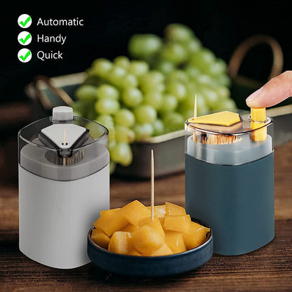 Toothpick Holder Dispenser, Pop - Up Automatic Toothpick Dispenser for Kitchen Restaurant Thickening Toothpicks Container Pocket Novelty, Safe Container Toothpick Storage Box. - infinityexculsivestore.com