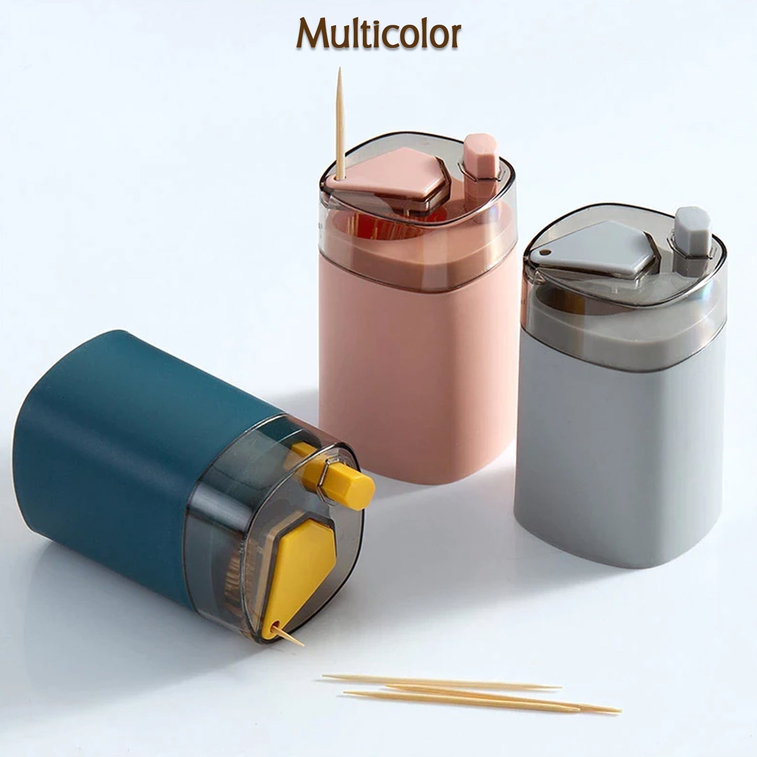 Toothpick Holder Dispenser, Pop - Up Automatic Toothpick Dispenser for Kitchen Restaurant Thickening Toothpicks Container Pocket Novelty, Safe Container Toothpick Storage Box. - infinityexculsivestore.com