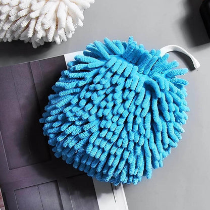 Hand Towels for Bathroom, Kitchen Hand Towel Hand Dry Towels Absorbent Soft Hanging Hand Bath Towels Microfiber Plush Chenille Hand Towel Ball Machine Washable Bathroom with Loop (1 Pc) - infinityexculsivestore.com