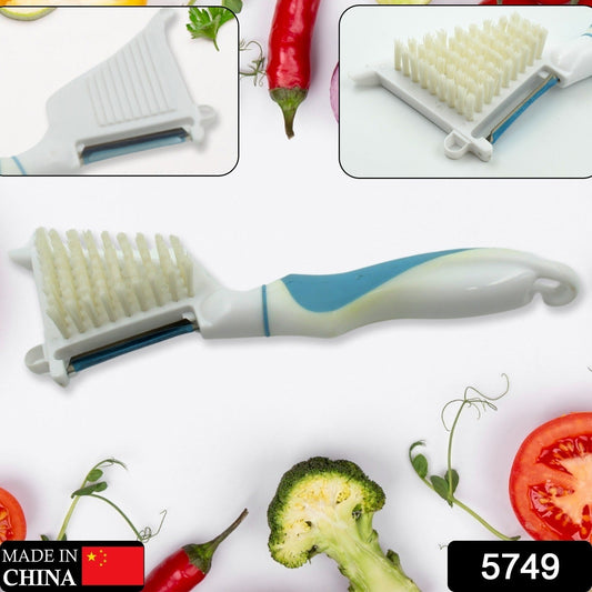 Multipurpose Peeler Brush, Vegetable Peeler with Brush, Multifunctional Fruits and Vegetable Cleaning Brush, Stainless Steel Potato Peelers, Home Kitchen Peeler with Long Handle (1 Pc ) - infinityexculsivestore.com