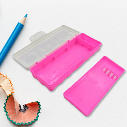 Multipurpose Compass Box, Plastic Double Deck Pencil Case with 2 Compartments, Supplies Utility Box Storage Organizer, Pencil Box for School, Cartoon Printed Pencil Case for Kids, Birthday Gift for Girls & Boys - infinityexculsivestore.com