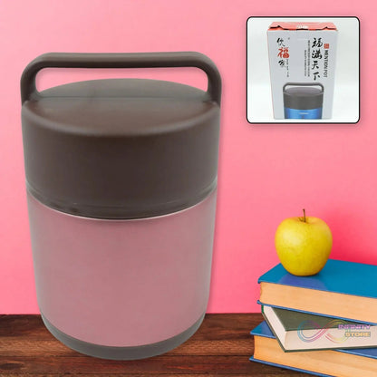 Vacuum insulated lunch box, 304 stainless steel, used for lunch storage, double - layer travel hiking picnic food jar, with folding spoon and handle BPA Free Thermos Lunch Box for Kids Adults (1600 ML) - infinityexculsivestore.com