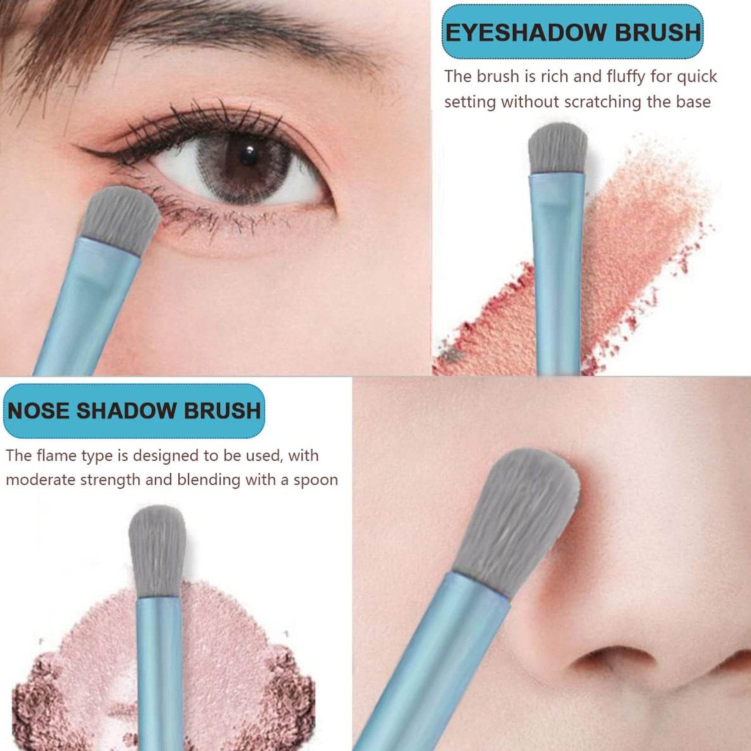 8 PCS Mini Makeup Brush Set with Case, Portable Foundation Brush Kit Travel, Premium Synthetic Bristles Cosmetic Brush Set for Powder Blending Blush Eyeshadow Lipstick (Mix Color 8 Pcs Set) - infinityexculsivestore.com