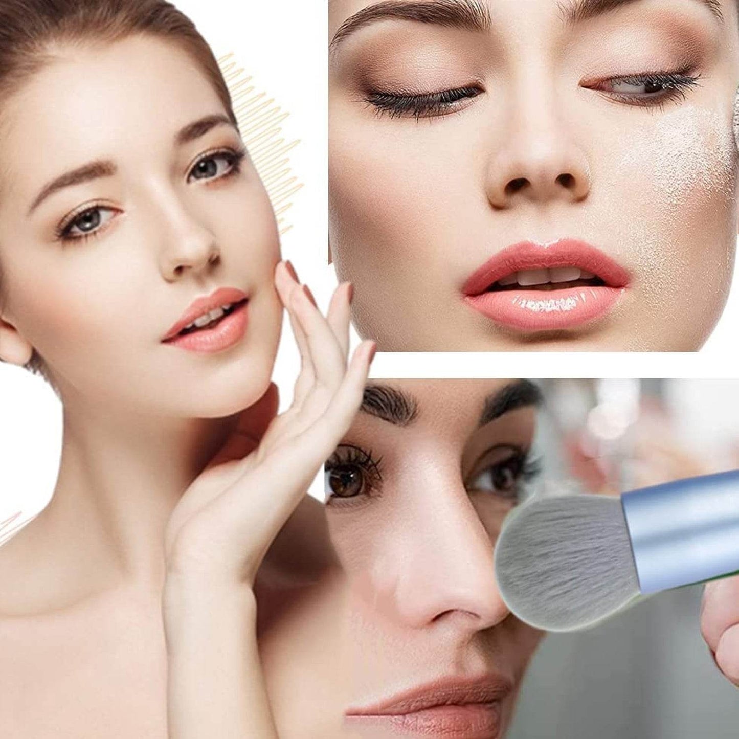8 PCS Mini Makeup Brush Set with Case, Portable Foundation Brush Kit Travel, Premium Synthetic Bristles Cosmetic Brush Set for Powder Blending Blush Eyeshadow Lipstick (Mix Color 8 Pcs Set) - infinityexculsivestore.com