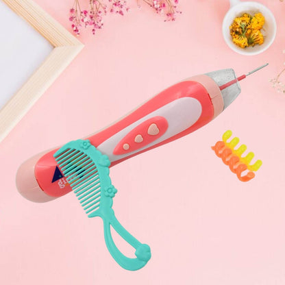 Hair Styling Clasp Clips Twisting Stringing Beads Kit for Girls, Portable Hair Braider Machine,Hairstyle Braid Kit DIY Hair Styling Tool with Comb, Rubber, Button Beads and Beads (85 Pcs Set) - infinityexculsivestore.com