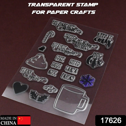 Reusable Rubber Stamp, TPR Stamp DIY Accessories Good Stamping Effect DIY Transparent Stamp Stick Repeatedly for Envelope for Diary for Invitation Letter Photo Album Decoration for Paper Crafts (Mix Design / 1 Set) - infinityexculsivestore.com