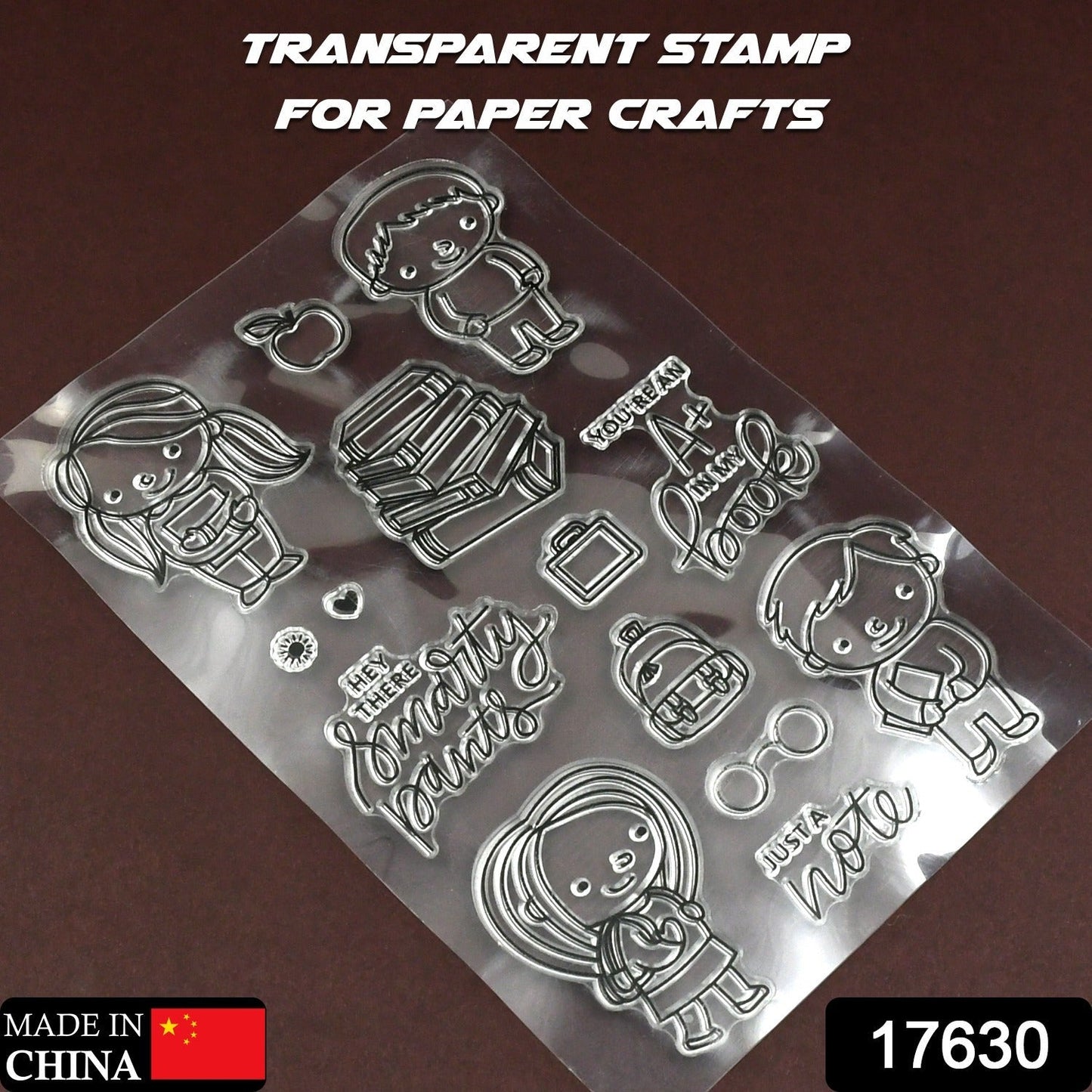 Reusable Rubber Stamp, TPR Stamp DIY Accessories Good Stamping Effect DIY Transparent Stamp Stick Repeatedly for Envelope for Diary for Invitation Letter Photo Album Decoration for Paper Crafts (Mix Design / 1 Set) - infinityexculsivestore.com