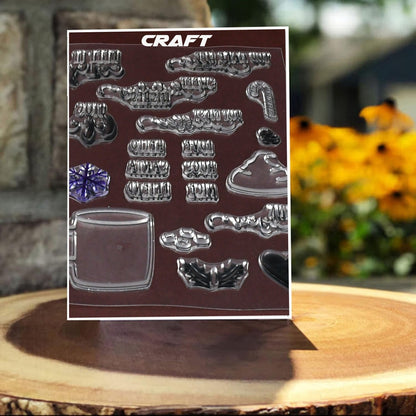 Reusable Rubber Stamp, TPR Stamp DIY Accessories Good Stamping Effect DIY Transparent Stamp Stick Repeatedly for Envelope for Diary for Invitation Letter Photo Album Decoration for Paper Crafts (Mix Design / 1 Set) - infinityexculsivestore.com
