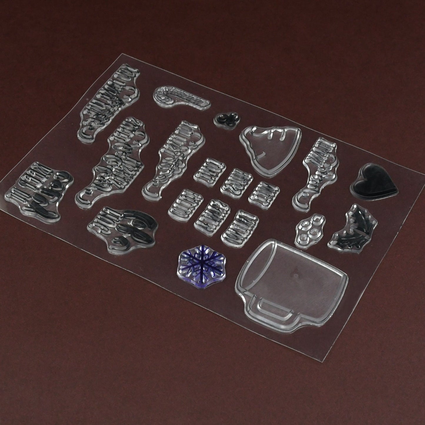 Reusable Rubber Stamp, TPR Stamp DIY Accessories Good Stamping Effect DIY Transparent Stamp Stick Repeatedly for Envelope for Diary for Invitation Letter Photo Album Decoration for Paper Crafts (Mix Design / 1 Set) - infinityexculsivestore.com