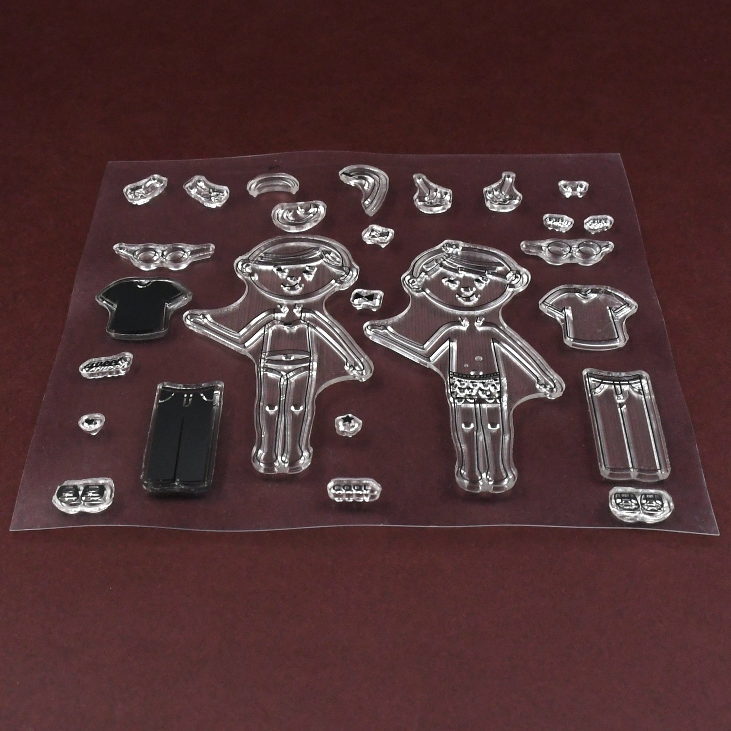 Reusable Rubber Stamp, TPR Stamp DIY Accessories Good Stamping Effect DIY Transparent Stamp Stick Repeatedly for Envelope for Diary for Invitation Letter Photo Album Decoration for Paper Crafts (Mix Design / 1 Set) - infinityexculsivestore.com