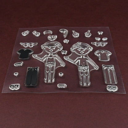 Reusable Rubber Stamp, TPR Stamp DIY Accessories Good Stamping Effect DIY Transparent Stamp Stick Repeatedly for Envelope for Diary for Invitation Letter Photo Album Decoration for Paper Crafts (Mix Design / 1 Set) - infinityexculsivestore.com