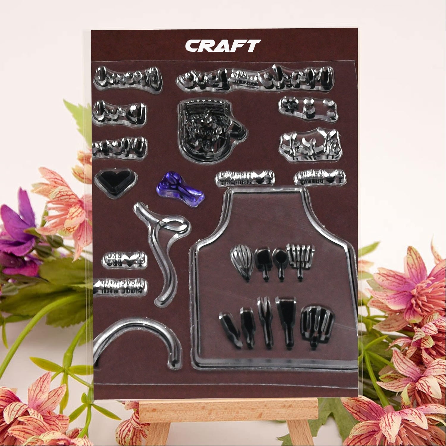 Reusable Rubber Stamp, TPR Stamp DIY Accessories Good Stamping Effect DIY Transparent Stamp Stick Repeatedly for Envelope for Diary for Invitation Letter Photo Album Decoration for Paper Crafts (Mix Design / 1 Set) - infinityexculsivestore.com