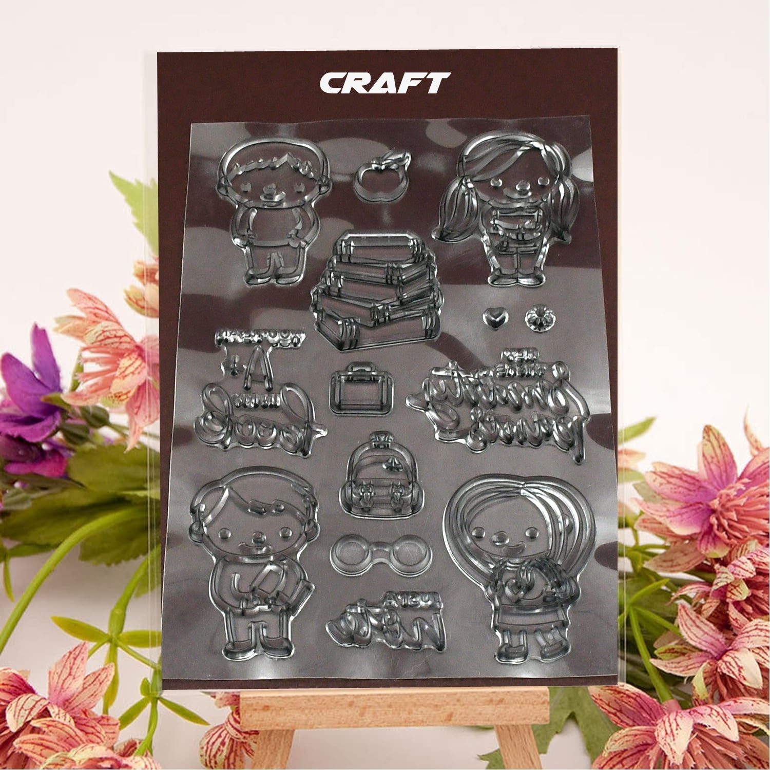 Reusable Rubber Stamp, TPR Stamp DIY Accessories Good Stamping Effect DIY Transparent Stamp Stick Repeatedly for Envelope for Diary for Invitation Letter Photo Album Decoration for Paper Crafts (Mix Design / 1 Set) - infinityexculsivestore.com