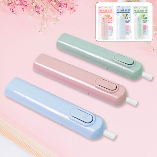 Electric Eraser Kit Automatic Pencil Eraser Battery Operated with 10 Eraser Refills Suitable for use with Graphite Pencils Drawing Painting Sketching Drafting Supplies Stationery Child Gifts (Battery Not Included / Mix Design) - infinityexculsivestore.com