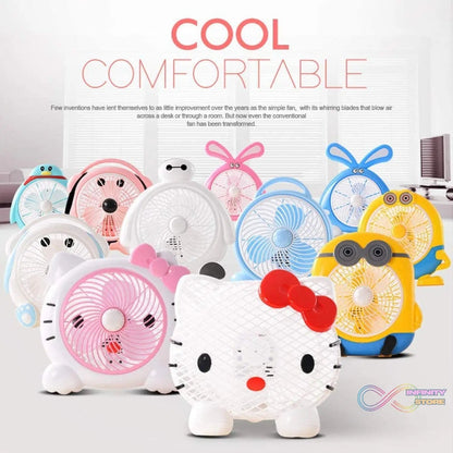 plastic cute mini electric usb fan desk fan for children ( Battery Not Include) - infinityexculsivestore.com