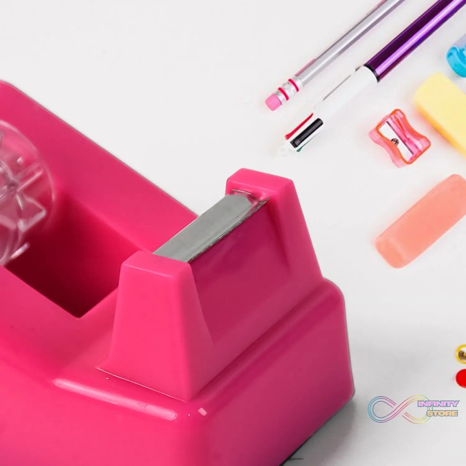 Plastic Tape Dispenser Cutter for Home Office use (1 pc) - infinityexculsivestore.com