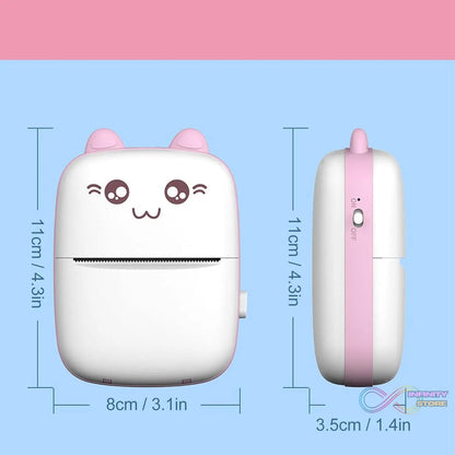 Pocket Mini Printer, Mobile Phone Bluetooth Connection Wireless Mini Thermal Printer with Android or iOS APP for Pictures, Portable Smart Printer,Contains 1 Rolls Thermal Paper, with Fast Paper Output for Photo Image - infinityexculsivestore.com