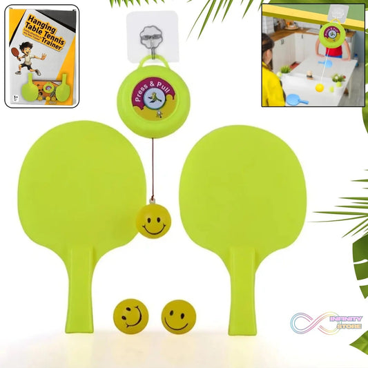 Portable Indoor Hanging Table Tennis with Three Ball, Table Tennis Self Training Set - infinityexculsivestore.com