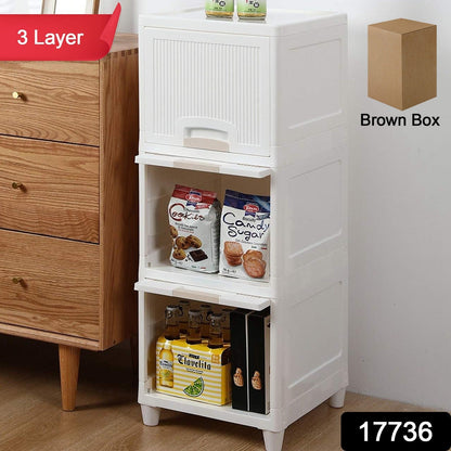 Multipurpose Storage Cabinet, Storage Solutions plastic drawers || Multi Layer Wardrobe Storage Drawers || Foldable Multipurpose Drawer Units For Kitchen, Bathroom, Bedroom, Cloth (3 Layer) - infinityexculsivestore.com