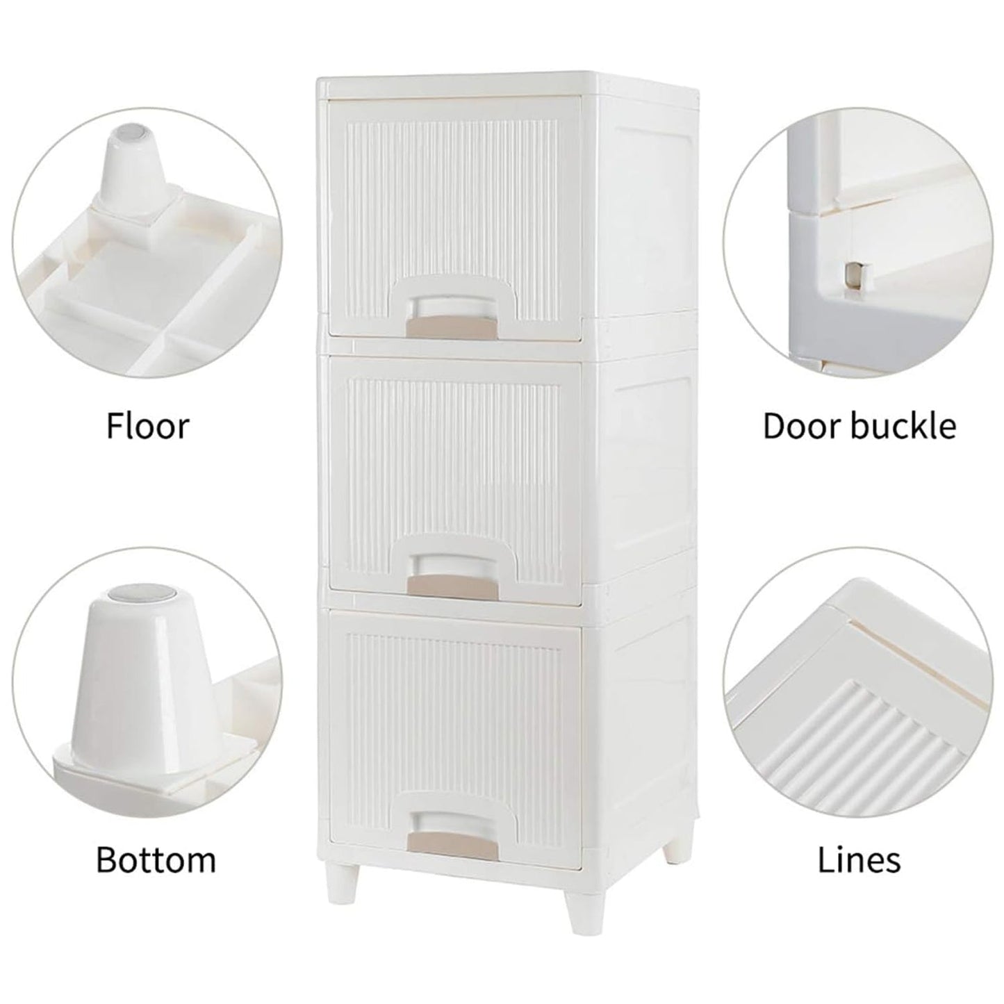 Multipurpose Storage Cabinet, Storage Solutions plastic drawers || Multi Layer Wardrobe Storage Drawers || Foldable Multipurpose Drawer Units For Kitchen, Bathroom, Bedroom, Cloth (3 Layer) - infinityexculsivestore.com