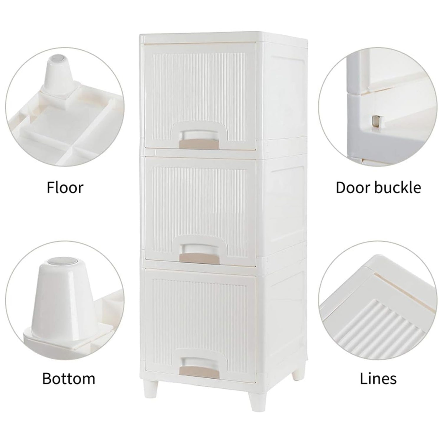Multipurpose Storage Cabinet, Storage Solutions plastic drawers || Multi Layer Wardrobe Storage Drawers || Foldable Multipurpose Drawer Units For Kitchen, Bathroom, Bedroom, Cloth (3 Layer) - infinityexculsivestore.com