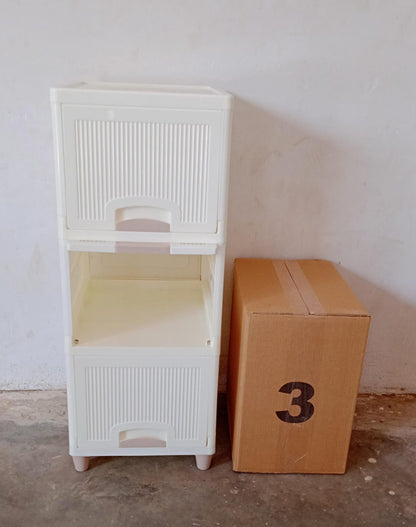 Multipurpose Storage Cabinet, Storage Solutions plastic drawers || Multi Layer Wardrobe Storage Drawers || Foldable Multipurpose Drawer Units For Kitchen, Bathroom, Bedroom, Cloth (3 Layer) - infinityexculsivestore.com